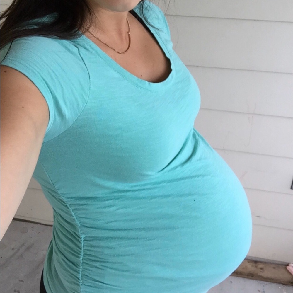Maternity tee (teal color)